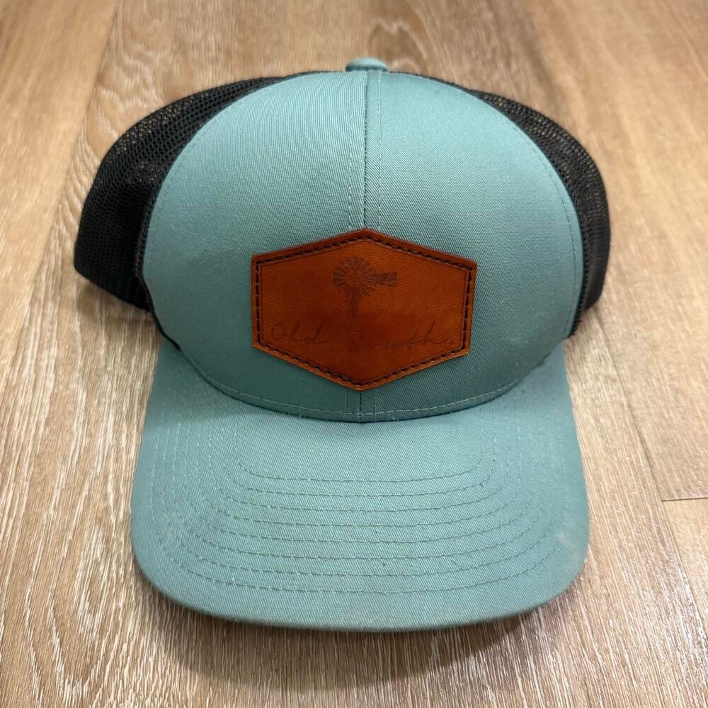 Old South Hat Blue with Leather Patch